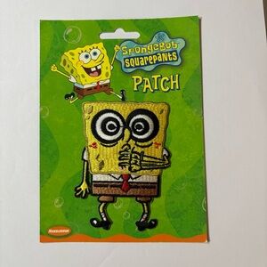Nickelodeon SpongeBob SquarePants Embroidered Patch - Yellow and Black Vintage